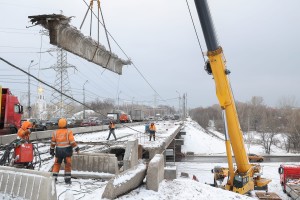 В Нижнем Новгороде первый этап капитального ремонта путепровода у Мызинского моста вошел в активную фазу